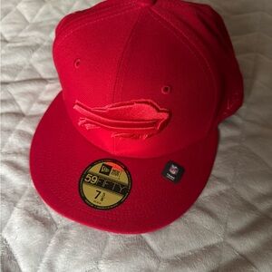 New Era Red Fitted Cap-Buffalo Bills